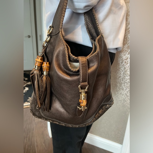 Authentic Gucci handbag, bronze metallic with two types of straps - Picture 16 of 16